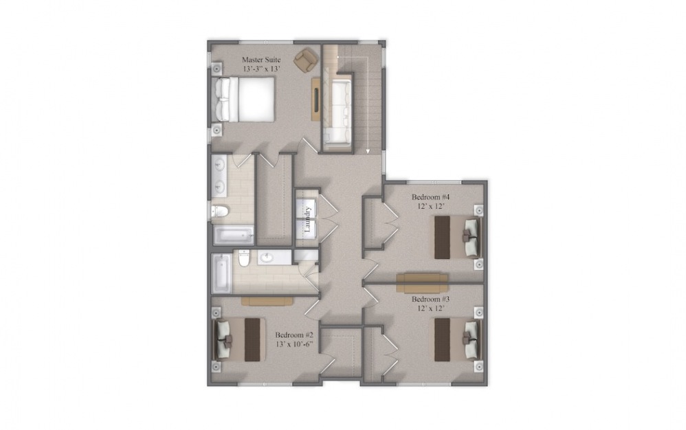 Sawyer Level 2 Layout At Beacon Ridge Single Family Rentals In Plymouth, MN