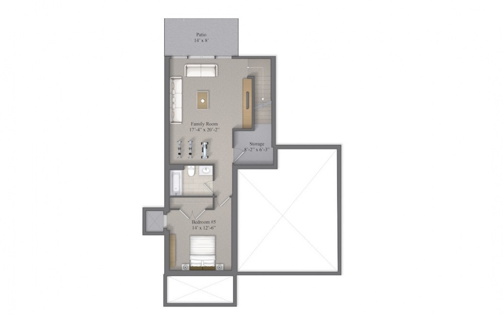 Sawyer Basement Layout At Beacon Ridge Single Family Rentals In Plymouth, MN